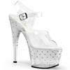 Pleaser - STARDUST708T Sandale à bride à la cheville, Pole dance chaussures - Chaussures de pole dance - Transparent Product image
